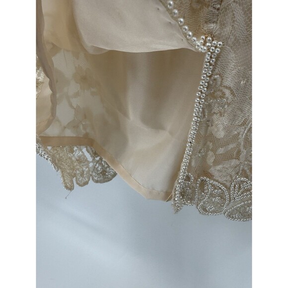 VINTAGE BRILLIANTE by J.A. Silk Beaded  Dress EMBELLISHED PEARL SEQUIN SZ SMALL - Picture 6 of 11